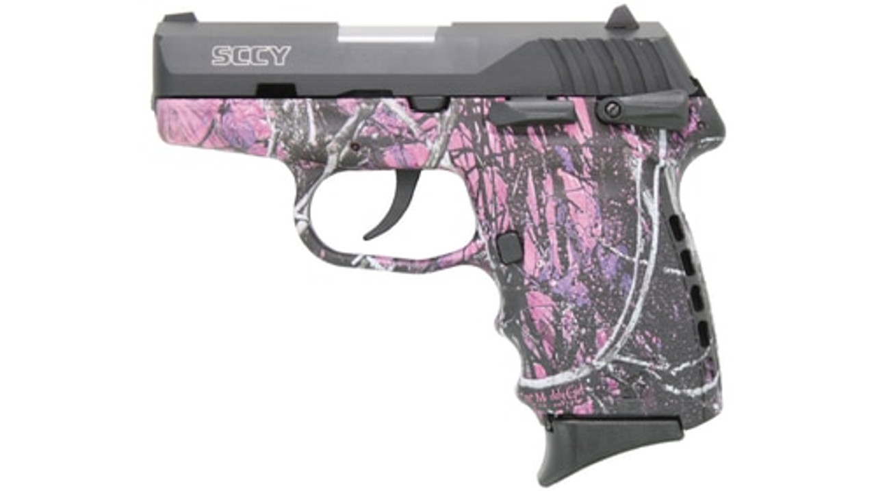 SCCY CPX-1, 9mm, 3" Barrel, 10rd, Muddy Girl Polymer Grip, SS Slide Safety SCCY CPX-1, 9mm, 3" Barrel, 10rd, Muddy Girl Polymer Grip, SS Slide Safety