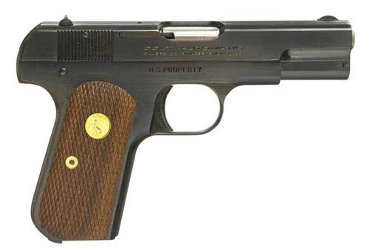 Colt 1903 Hammerless .32 ACP, 3.75" Barrel, Walnut Grip, Royal Blue Finish 8rd Mag Colt 1903 Hammerless .32 ACP, 3.75" Barrel, Walnut Grip, Royal Blue Finish 8rd Mag