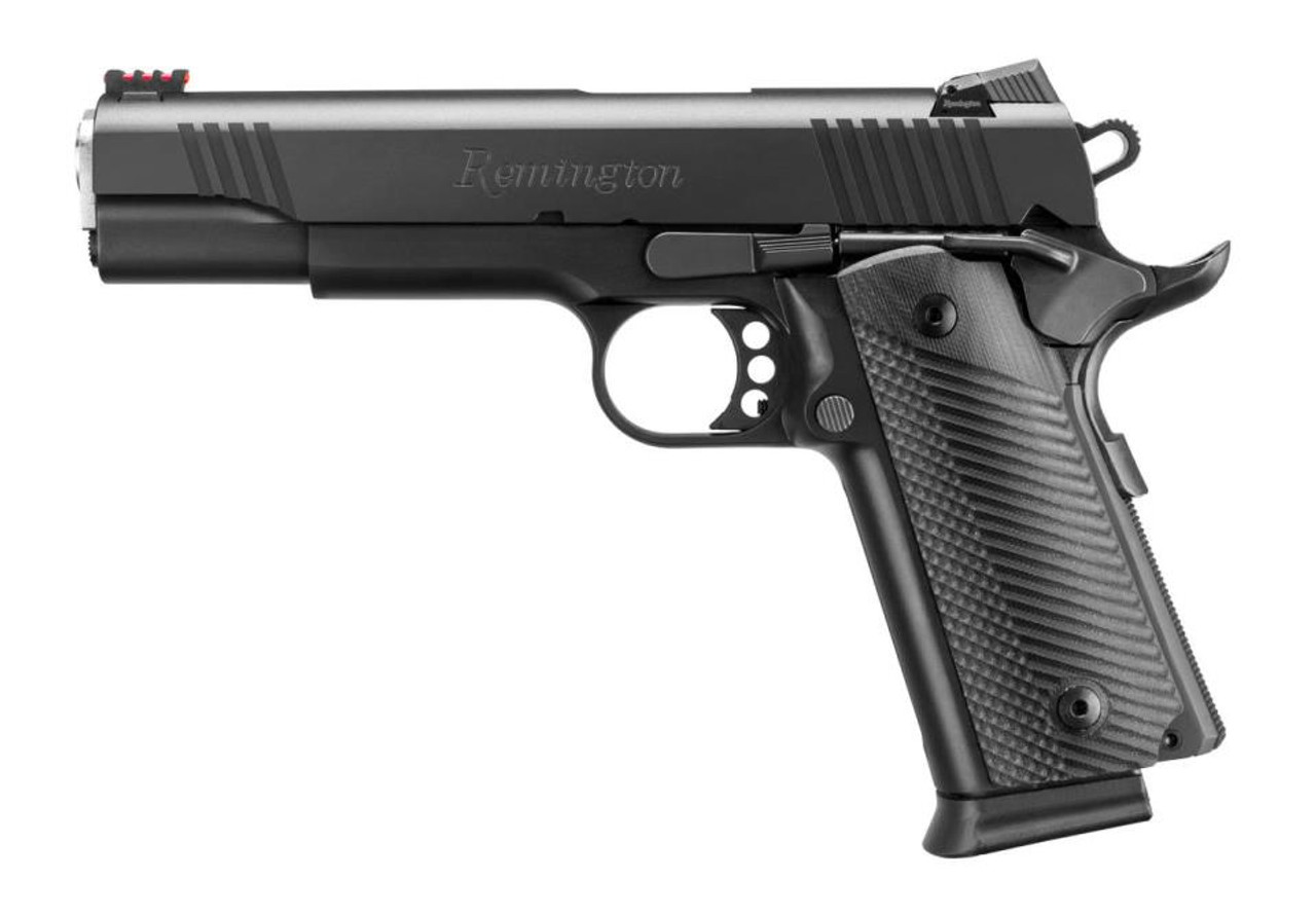 Remington R1 Full Size, 45 ACP, 5", Steel Frame, Black, 15Rd, Fiber Optic Front/Adjustable Rear Remington R1 Full Size, 45 ACP, 5", Steel Frame, Black, 15Rd, Fiber Optic Front/Adjustable Rear