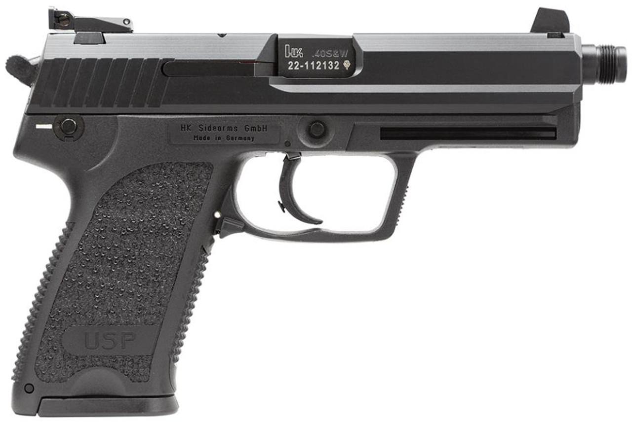 HK USP40 Tactical (V1) DA/SA, safety/decocking lever on left, three 13rd magazines and adj. night sights HK USP40 Tactical (V1) DA/SA, safety/decocking lever on left, three 13rd magazines and adj. night sights