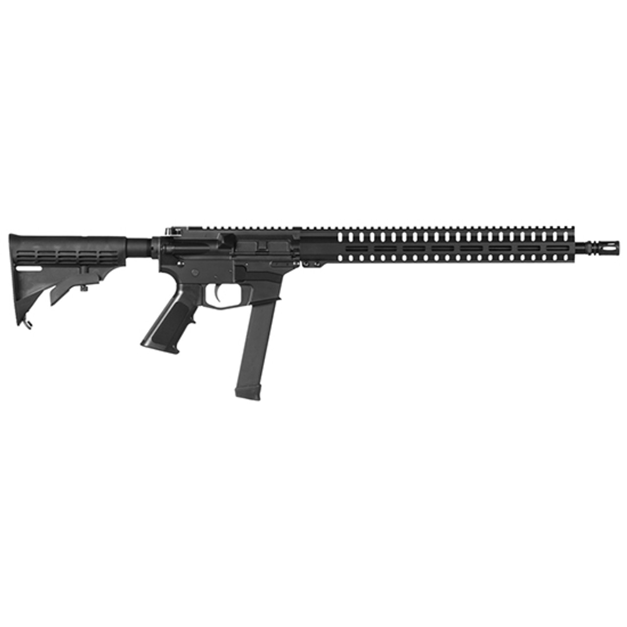 CMMG Resolute 100 9mm, 16.1" 1:10 Threaded Barrel, Black, A2 Grip Hider, M4 Stock, M-LOK Handguard, 33rd Glock Mag CMMG Resolute 100 9mm, 16.1" 1:10 Threaded Barrel, Black, A2 Grip Hider, M4 Stock, M-LOK Handguard, 33rd Glock Mag
