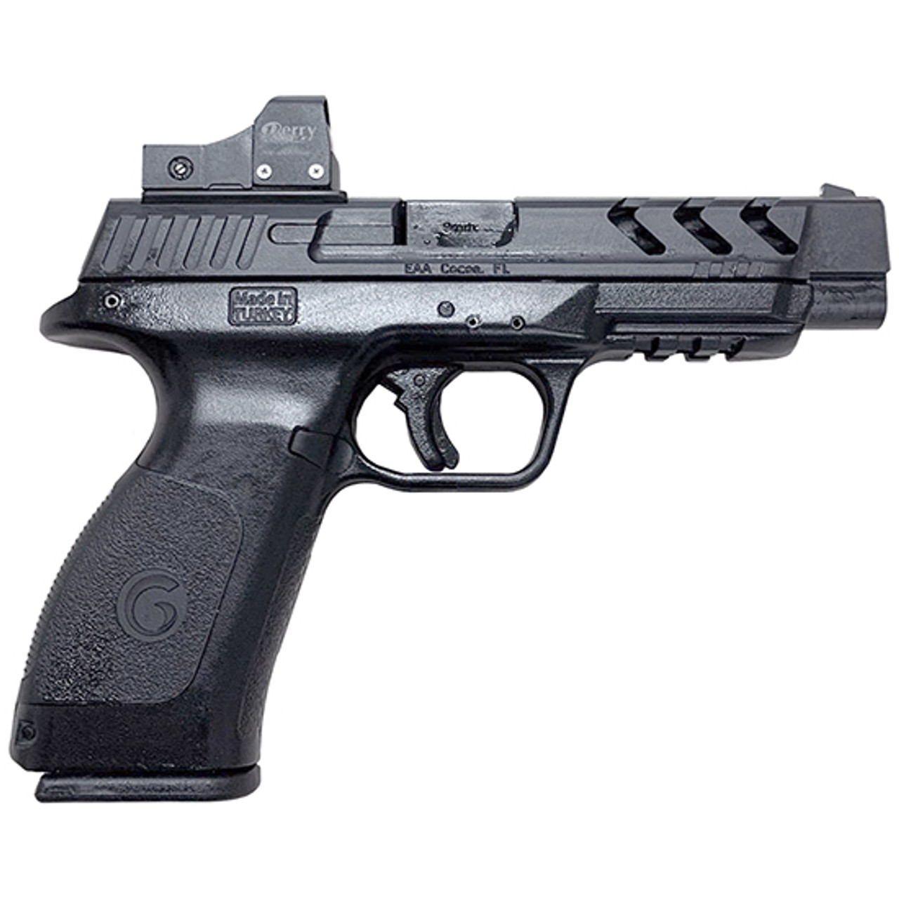 EAA Girsan MC28SA 9mm, 4.8" Barrel, Perry Red Dot Sight Included, Black, 15rd Mag EAA Girsan MC28SA 9mm, 4.8" Barrel, Perry Red Dot Sight Included, Black, 15rd Mag