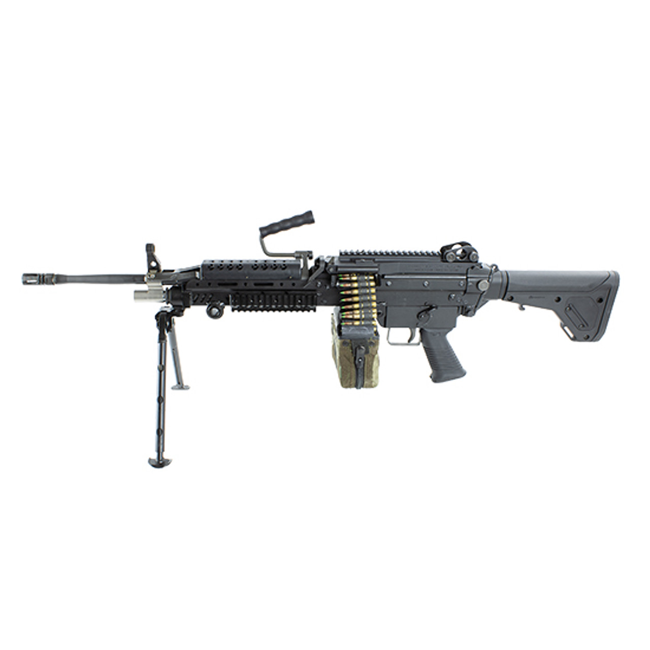 Infantry Defense Systems Multimax SAW 5.56 Belt Fed, Closed Bolt, Semi Auto 16" Barrel, Ships In Trunk Case Infantry Defense Systems Multimax SAW 5.56 Belt Fed, Closed Bolt, Semi Auto 16" Barrel, Ships In Trunk Case