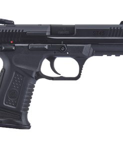 SAR ST45 45 ACP, 4.5" Barrel, Black, Steel, Interchangeable Backstrap Grip, 12rd