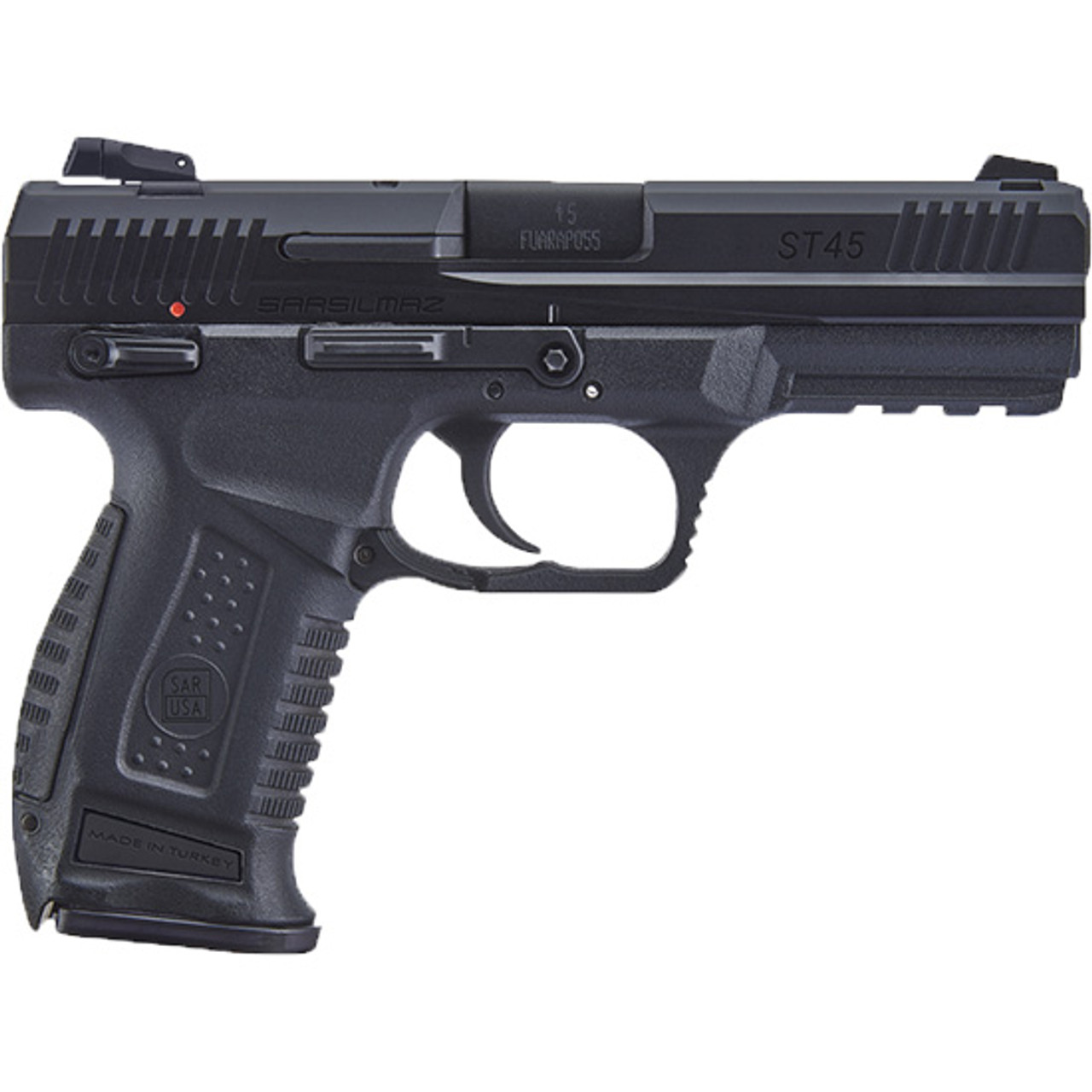 SAR ST45 45 ACP, 4.5" Barrel, Black, Steel, Interchangeable Backstrap Grip, 12rd SAR ST45 45 ACP, 4.5" Barrel, Black, Steel, Interchangeable Backstrap Grip, 12rd