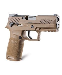 Sig Sauer, P320 M18, Striker Fired, 9mm, 3.9" Barrel, Polymer Frame, Coyote Finish, DP Pro Plate, Manual Safety, Night Sights, 1-17Rd Magazine & 1-21Rd Magazines