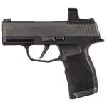 Sig Sauer, P365X, Striker Fired, Compact, 9mm, 3.1" Barrel, Polymer Frame, Black, Romeo Zero 3 MOA Reflex Optic, 12Rd, 2 Magazines