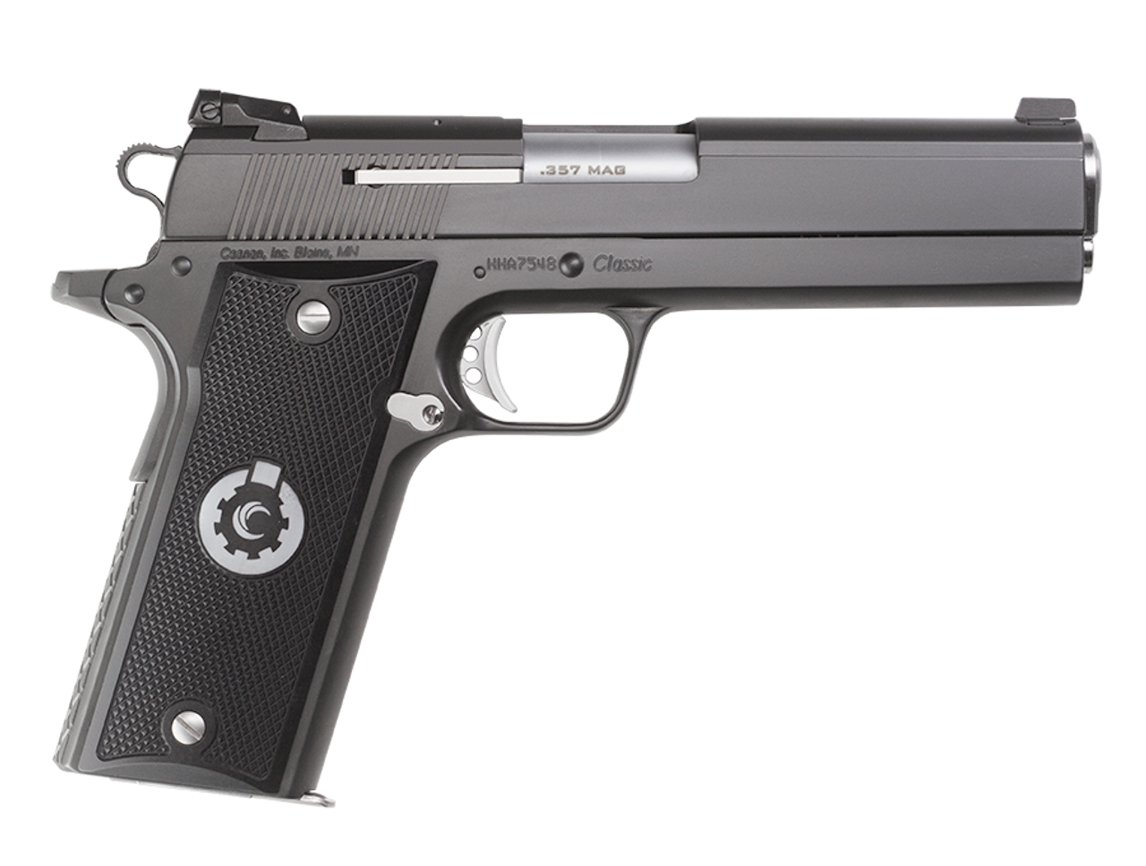 Coonan Classic 357 Mag, 5", Black Ionbond Stainless, Fixed Night Sights, Black Alum Grips, 2 Mags (Special Order) Coonan Classic 357 Mag, 5", Black Ionbond Stainless, Fixed Night Sights, Black Alum Grips, 2 Mags (Special Order)