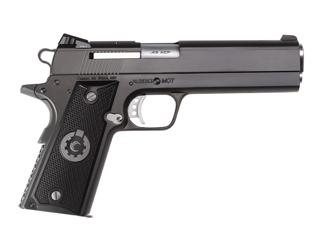 Coonan MOT 45 ACP, 5", Black Ionbond Stainless, Fixed Black Sights, Black Alum Grips, 1 Mag (Special Order) Coonan MOT 45 ACP, 5", Black Ionbond Stainless, Fixed Black Sights, Black Alum Grips, 1 Mag (Special Order)