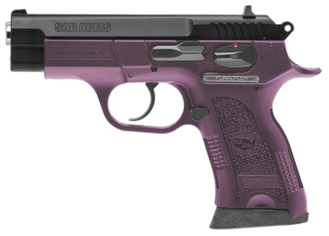 EAA SAR B6PL Compact Lady 9mm 3.8" Barrel Violet Frame Blue SS Slide 13rd Mag EAA SAR B6PL Compact Lady 9mm 3.8" Barrel Violet Frame Blue SS Slide 13rd Mag