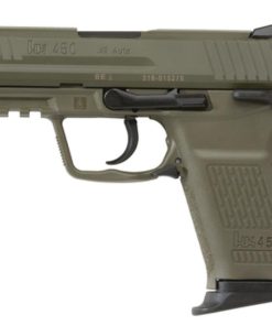 Heckler & Koch HK45 Compact Green Finish Frame and Slide (V1) DA/SA safety/decocking lever on left with two 8rd mags