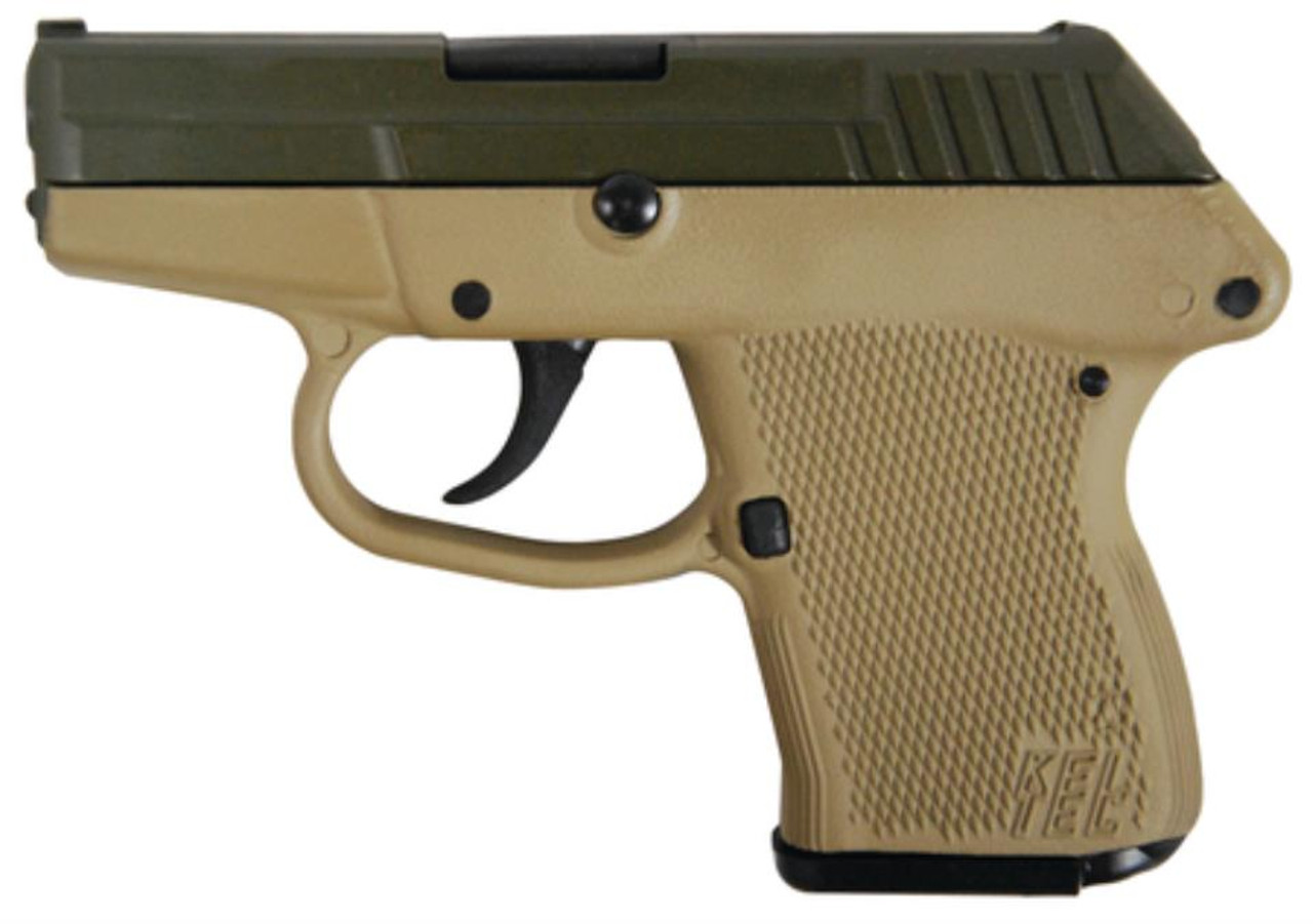 Kel-Tec P-32 .32 ACP 2.68" Barrel Cerakote Olive Drab Slide Tan Frame 7rd Mag Kel-Tec P-32 .32 ACP 2.68" Barrel Cerakote Olive Drab Slide Tan Frame 7rd Mag