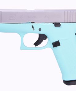 Glock 48 9mm, 4" Barrel, Fixed Sights, Robin Egg Blue, Silver nPVD Slide, 2x 10rd