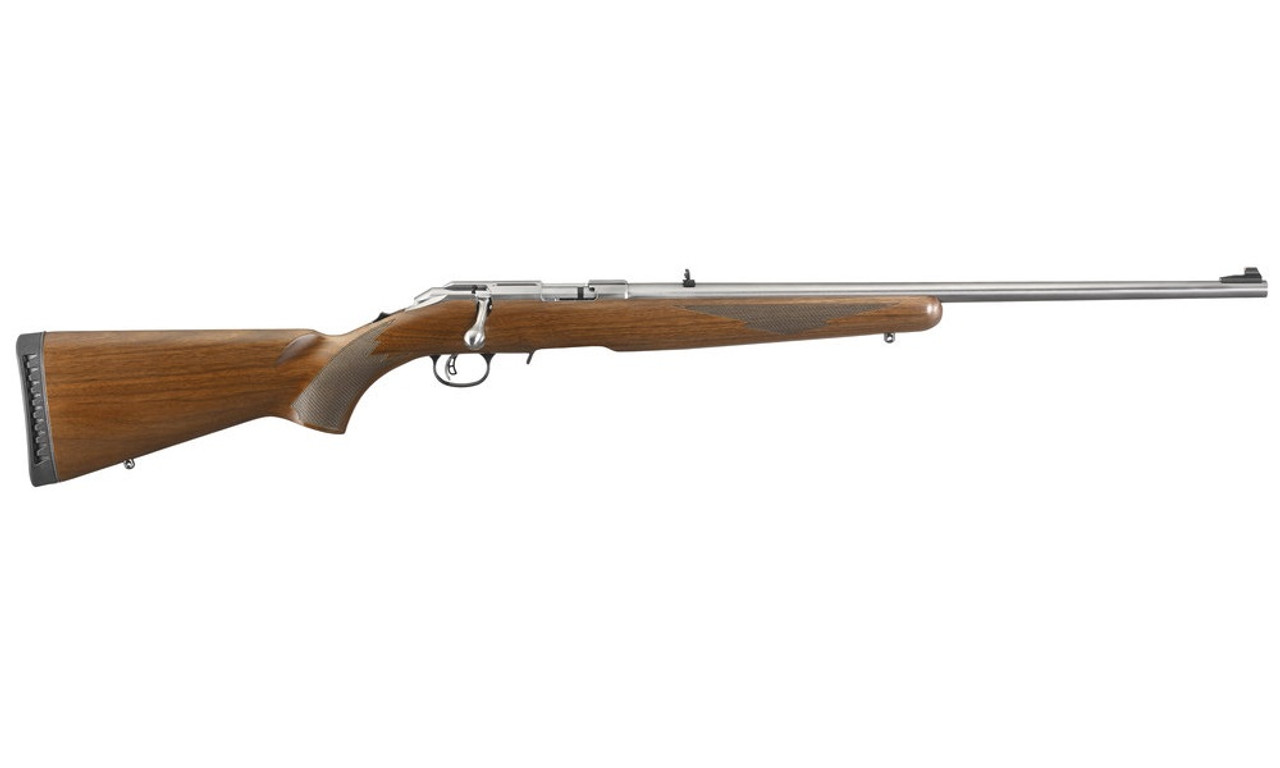 Ruger American TB Mini Slide Bolt Rifle 22 LR 22" Silver 10Rd 08360 Satin Walnut Ruger American TB Mini Slide Bolt Rifle 22 LR 22" Silver 10Rd 08360 Satin Walnut