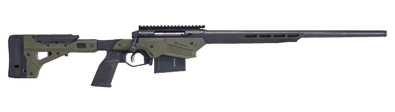 Savage Axis II Precision Rifle, 308 Win, 22" Heavy Barrel, Black And Olive DrabGreen Finish, Polymer/ Aluminum Stock, 10Rd, Includes 1 Savage Axis II Precision Rifle, 308 Win, 22" Heavy Barrel, Black And Olive DrabGreen Finish, Polymer/ Aluminum Stock, 10Rd, Includes 1
