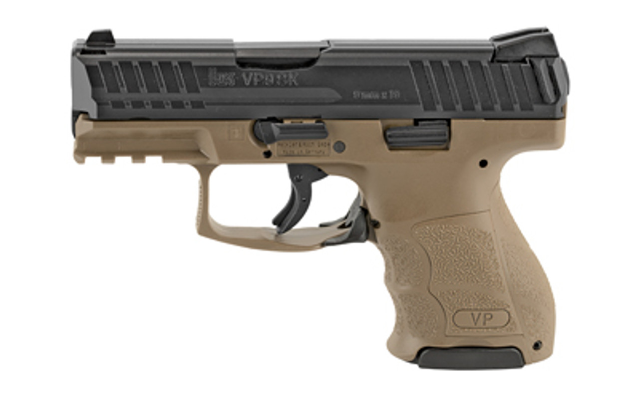 HK VP9SK 9mm, 3.39" Barrel, 3-Dot Sights, Flat Dark Earth, 10rd/13rd HK VP9SK 9mm, 3.39" Barrel, 3-Dot Sights, Flat Dark Earth, 10rd/13rd