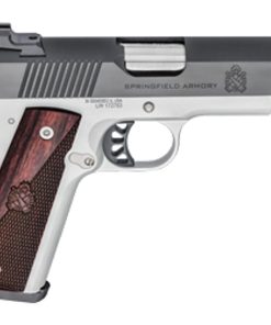 Springfield Ronin Operator 1911, Full Size, 9mm, 4.25" Barrel, Blued Slide, Satin Aluminum Cerakote Steel Frame, Wood Grips, 9 Round, Fiber Optic Front Sight