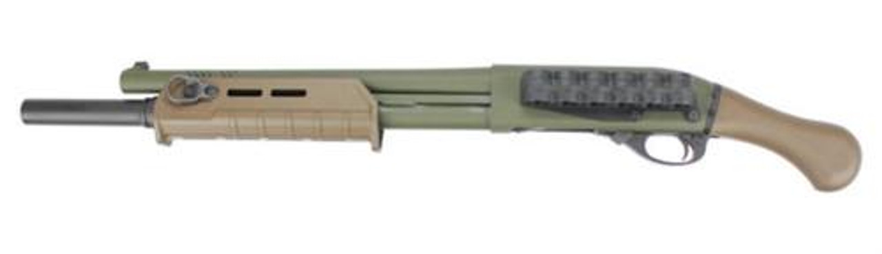 Remington Custom Shop Tac-14 DEMO, 12 Ga, 14" Ported, Ext. Mag Tube, OD Green/FDE, Demo Model Remington Custom Shop Tac-14 DEMO, 12 Ga, 14" Ported, Ext. Mag Tube, OD Green/FDE, Demo Model