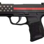 Sig P365 9mm, 3" Barrel, XRay3 Night Sights, Red Line Firefighter, 10rd
