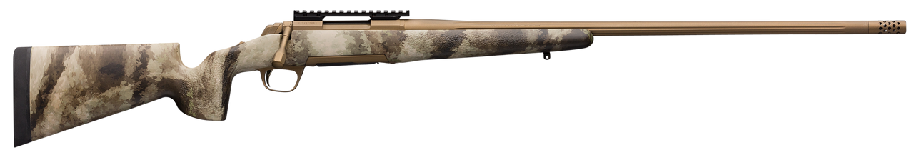 Browning X-Bolt Hells Canyon Speed Long Range 30 Nosler, 26" Barrel, A-TACS AU Camo, McMillan Game Scout Stock, Burnt Bronze Cerakote, 3rd Browning X-Bolt Hells Canyon Speed Long Range 30 Nosler, 26" Barrel, A-TACS AU Camo, McMillan Game Scout Stock, Burnt Bronze Cerakote, 3rd