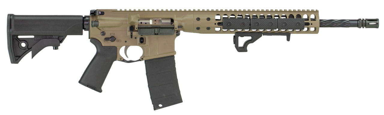 LWRC Individual Carbine Direct Impingement 5.56 NATO 16.10", Black 6 Position Synthetic Stock Flat Dark Earth Anodized Steel Receiver, 30 rd LWRC Individual Carbine Direct Impingement 5.56 NATO 16.10", Black 6 Position Synthetic Stock Flat Dark Earth Anodized Steel Receiver, 30 rd