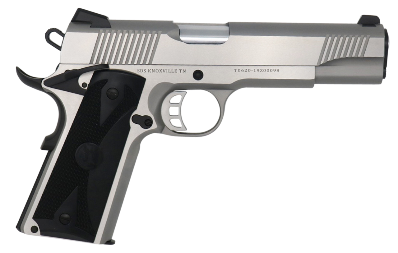 Tisas 1911-S 45 ACP, 5" Barrel, Steel Frame, Stainless Finish, Novak Style 3-Dot Sights, 8Rd Tisas 1911-S 45 ACP, 5" Barrel, Steel Frame, Stainless Finish, Novak Style 3-Dot Sights, 8Rd