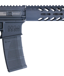 HM Defense Defender M5LAR 223 Rem/5.56mm, 16" HBAR Barrel, Midlength Gas System, Integral Gas Block, 1:8 Twist, Muzzle Brake, Black, Anodized, 15" Free Float Rail, M-LOK, Collapsible Stock