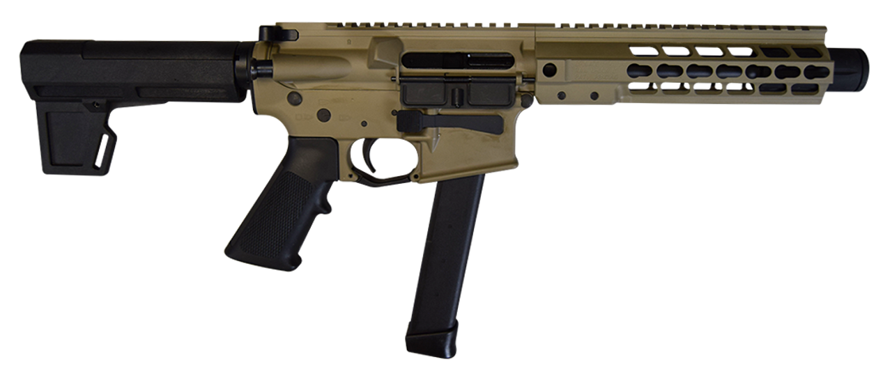 Brigade BM-9 9mm AR Pistol 9", Flat Dark Earth Black Pistol Brace, 33 rd Brigade BM-9 9mm AR Pistol 9", Flat Dark Earth Black Pistol Brace, 33 rd