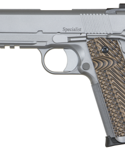 Dan Wesson Specialist Commander 45 ACP 4.25", Stainless Steel Black/Brown G10 Grip, 8 rd