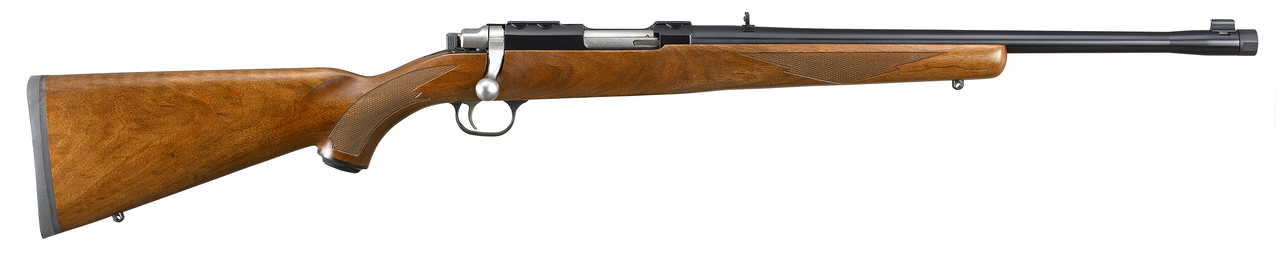 Ruger 77 44 Magnum, 18.5" Threaded Barrel, 11/16X24 Threads, Blued Finish, Walnut Stock, Adjustable Rear Sight, Bead Front Sight, 4rd Ruger 77 44 Magnum, 18.5" Threaded Barrel, 11/16X24 Threads, Blued Finish, Walnut Stock, Adjustable Rear Sight, Bead Front Sight, 4rd