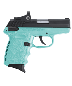 SCCY Industries CPX-1 RD 9mm 3.10" 10+1 Black Nitride Stainless Steel Slide Robin Egg Blue Polymer Grip CTS-1500 Red Dot