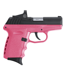 SCCY Industries CPX-2 RD 9mm 3.10" 10+1 Black Nitride Stainless Steel Slide Pink Polymer Grip NMS CTS-1500 Red Dot