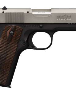 Browning, 1911-22 A1, Semi-automatic, 1911, Compact, 22 LR, 3.63" Barrel, Black Aluminum Frame, Gray Anodized Slide, Right Hand, Walnut Grips, 10Rd