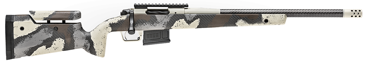 Springfield Model 2020 Waypoint 308 Win, 20" Carbon Fiber Barrel, SA Radial Brake, Tan, Desert Verde Cerakote, Ridgeline Camo Adj Carbon Fiber Stock M-LOK, TriggerTech Adj Trigger, AICS 5rd Mag Springfield Model 2020 Waypoint 308 Win, 20" Carbon Fiber Barrel, SA Radial Brake, Tan, Desert Verde Cerakote, Ridgeline Camo Adj Carbon Fiber Stock M-LOK, TriggerTech Adj Trigger, AICS 5rd Mag