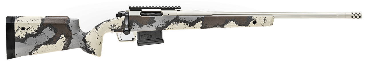 Springfield Model 2020 Waypoint 6.5MM Creedmoor, 22" Fluted Stainless Barrel, SA Radial Brake, Tan, Desert Verde Cerakote, Ridgeline Camo Carbon Fiber Stock M-LOK, TriggerTech Adj Trigger, AICS 5rd Mag Springfield Model 2020 Waypoint 6.5MM Creedmoor, 22" Fluted Stainless Barrel, SA Radial Brake, Tan, Desert Verde Cerakote, Ridgeline Camo Carbon Fiber Stock M-LOK, TriggerTech Adj Trigger, AICS 5rd Mag