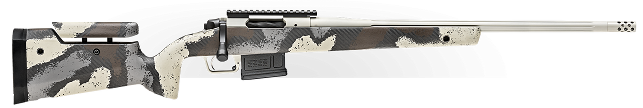 Springfield Model 2020 Waypoint 6.5MM Creedmoor, 22" Fluted Stainless Barrel, SA Radial Brake, Tan, Desert Verde Cerakote, Ridgeline Camo Adj Carbon Fiber Stock M-LOK, TriggerTech Adj Trigger, AICS 5rd Mag Springfield Model 2020 Waypoint 6.5MM Creedmoor, 22" Fluted Stainless Barrel, SA Radial Brake, Tan, Desert Verde Cerakote, Ridgeline Camo Adj Carbon Fiber Stock M-LOK, TriggerTech Adj Trigger, AICS 5rd Mag