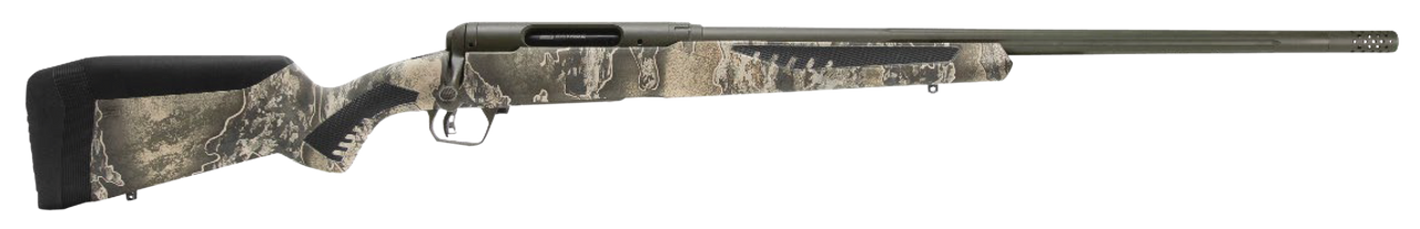 Savage, 110 Timberline, Bolt, Rifle, 6.5 Creedmoor, 22" Threaded Barrel, Omni-Port Muzzle Brake, Olive Drab Green Cerakote Finish, Realtree Excape AccuFit Polymer Stock, AccuTrigger, Right Hand, 4Rd Savage, 110 Timberline, Bolt, Rifle, 6.5 Creedmoor, 22" Threaded Barrel, Omni-Port Muzzle Brake, Olive Drab Green Cerakote Finish, Realtree Excape AccuFit Polymer Stock, AccuTrigger, Right Hand, 4Rd