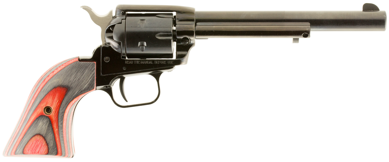 Heritage Mfg. Rough Rider, Small Bore, 22LR / .22 WMR, 6.5", 6rd, Ruby Red Laminate Heritage Mfg. Rough Rider, Small Bore, 22LR / .22 WMR, 6.5", 6rd, Ruby Red Laminate