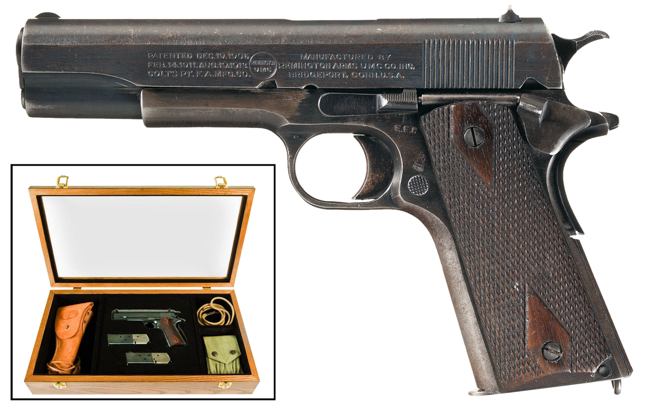 Remington 100th Anniversary of WWI UMC Commemorative 1911 45 ACP 5" Barrel, Wooden Glass-Top Presentation Case Remington 100th Anniversary of WWI UMC Commemorative 1911 45 ACP 5" Barrel, Wooden Glass-Top Presentation Case