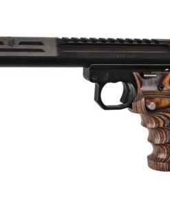 Volquartsen Scorpion .22 LR, 6" Barrel, Target 22 Frame, Brown/Gray Grips, Black Stainless