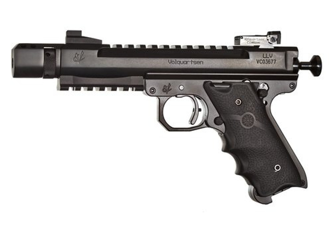 Volquartsen Scorpion .22 LR, 4.5" Barrel, Target 22 Frame, Comp, Target Sights, Black Volquartsen Scorpion .22 LR, 4.5" Barrel, Target 22 Frame, Comp, Target Sights, Black