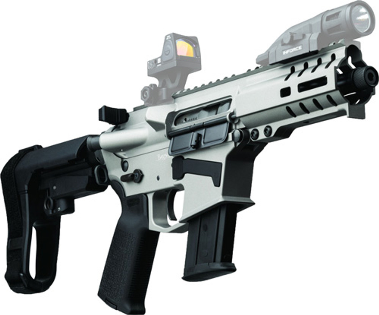 CMMG Banshee 300 Mk57 5.7x28mm, 5" Barrel, Titanium, Black Magpul, RipBrace, 20rd CMMG Banshee 300 Mk57 5.7x28mm, 5" Barrel, Titanium, Black Magpul, RipBrace, 20rd