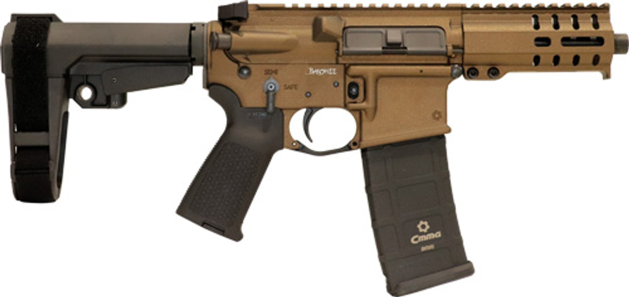 CMMG Banshee 300 MK4 9mm, 5" Barrel, Midnight Bronze, Black Magpul Grip, RipBrace, 33rd CMMG Banshee 300 MK4 9mm, 5" Barrel, Midnight Bronze, Black Magpul Grip, RipBrace, 33rd