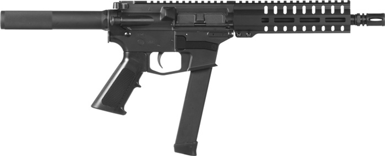 CMMG Banshee 100 9mm, 8" 1:10 Threaded Barrel, Alum, Black, A2 Hider Grip, M-LOK, 33rd Glock Mag CMMG Banshee 100 9mm, 8" 1:10 Threaded Barrel, Alum, Black, A2 Hider Grip, M-LOK, 33rd Glock Mag