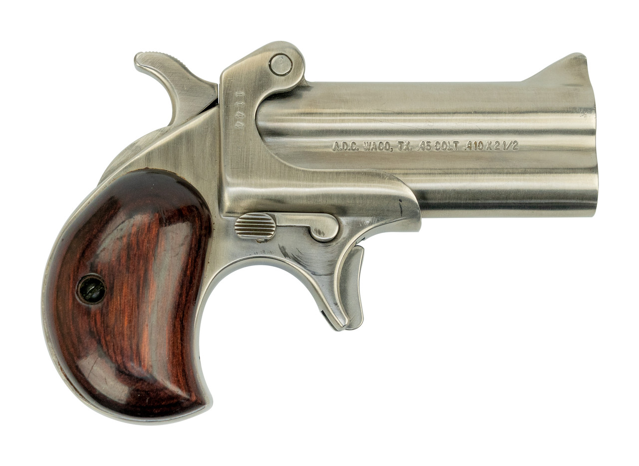 American Derringer M-1 .45 Colt/410 Ga, Trade-In, 3" Barrel, Stainless, Leather Holster American Derringer M-1 .45 Colt/410 Ga, Trade-In, 3" Barrel, Stainless, Leather Holster