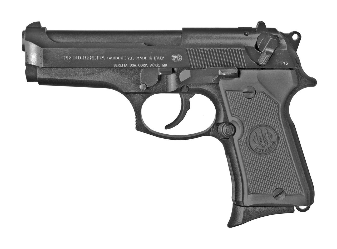 Beretta 92FS Compact 9mm, 4.25" Barrel, 3-Dot Sights, Decocker, Black, 13rd Beretta 92FS Compact 9mm, 4.25" Barrel, 3-Dot Sights, Decocker, Black, 13rd