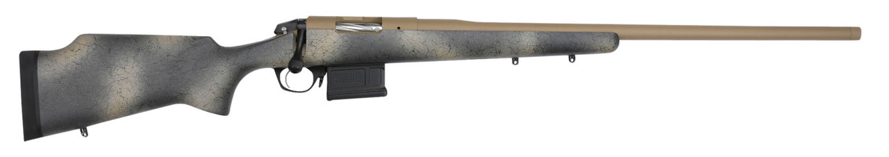 Bergara Premier Approach 6.5 Creedmoor, 24" Barrel, Woodland Camo, Grayboe Stock, Flat Dark Earth Cerakote, 4rd Bergara Premier Approach 6.5 Creedmoor, 24" Barrel, Woodland Camo, Grayboe Stock, Flat Dark Earth Cerakote, 4rd