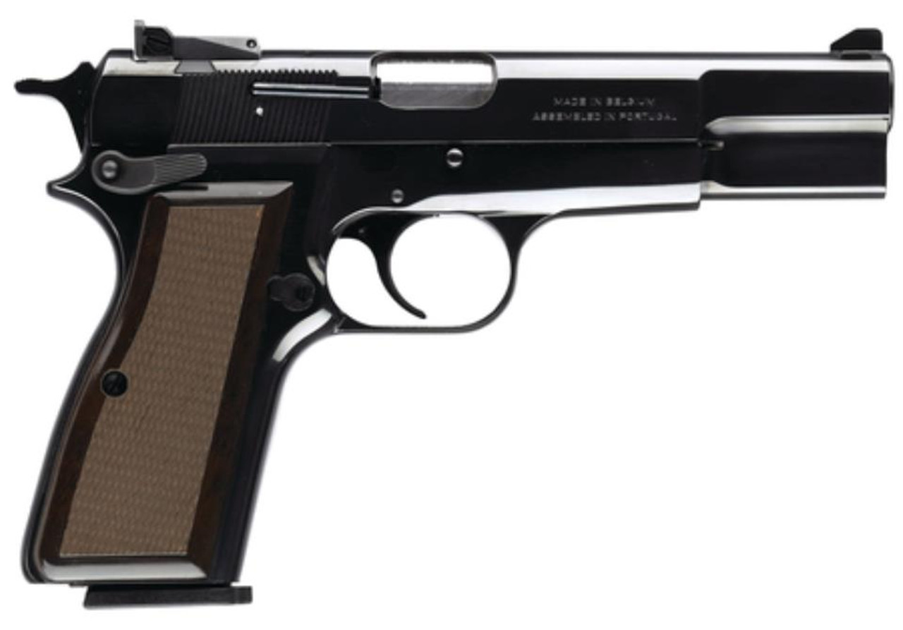 Browning HiPower Standard 9mm 4.62", FS Walnut Grip Blued, 10 rd Browning HiPower Standard 9mm 4.62", FS Walnut Grip Blued, 10 rd