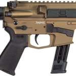 CMMG Banshee 300 MK17 9mm 5" 21+1 Burnt Bronze Cerakote Receiver CMMG 6 Position RipBrace Stock