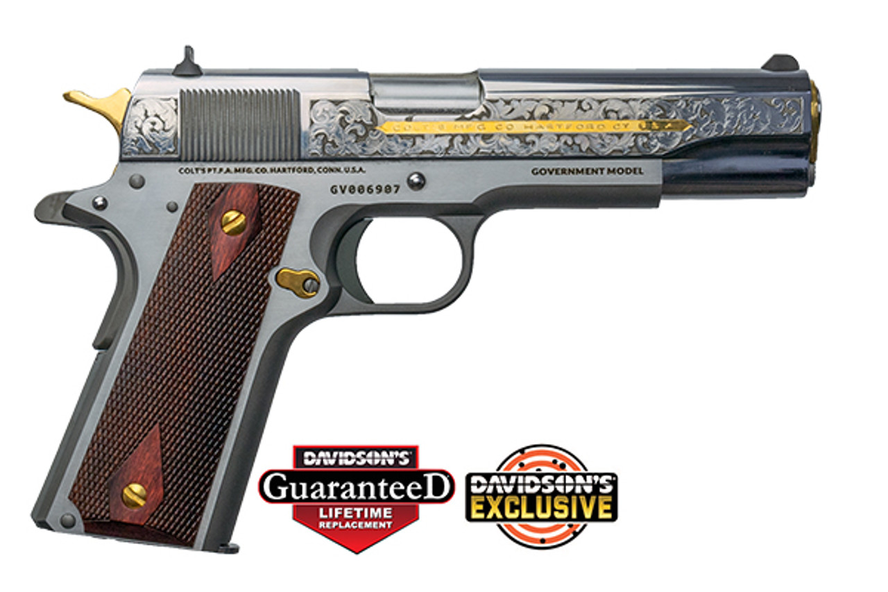 Colt 1911 Heritage .38 Super 7 Round Stainless Steel, Engraved Colt 1911 Heritage .38 Super 7 Round Stainless Steel, Engraved